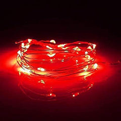 20 Inch Red Fairy Light Short Wire(Coin Cell Operated)