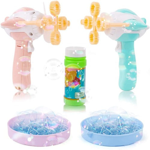 2 Adorable Bubble Guns with Bubble Solution