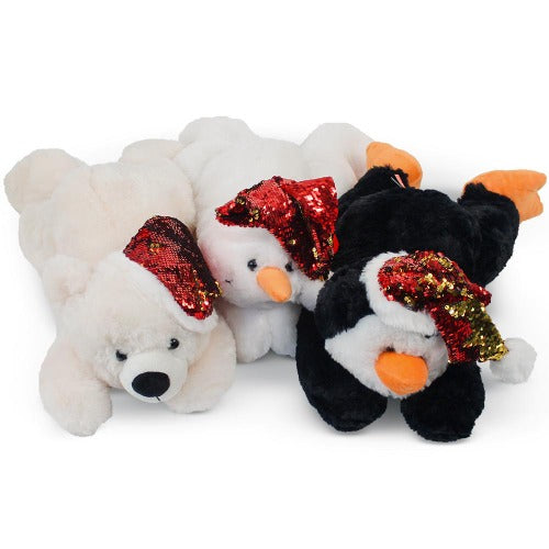 25 Inch Jumbo Holiday Plush with Sequins
