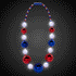 LED Light Up Patriotic Jumbo Bead Necklace