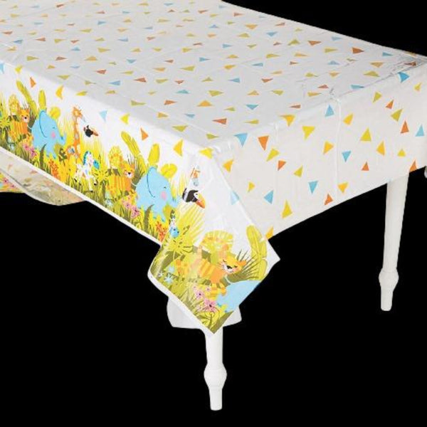 Jungle Baby Shower Plastic Tablecloth