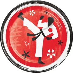 Karate Themed Paper Party Dessert Plates