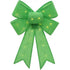 21 Inch Light-Up Green Mardi Gras Fabric Bow