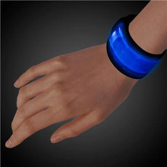 LED Light Up Blue Slap Bracelet
