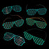 Kids Bright Color Glow In The Dark Shutter Eye Glasses