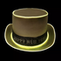 Light Up Gold Happy New Year Top Hat