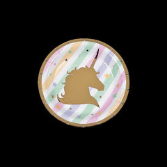 Sparkle Unicorn Dessert Plates