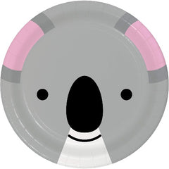 Koala Face Paper Party Dinner Plates