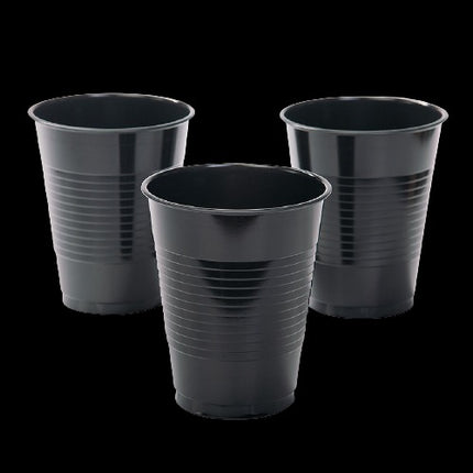 16 Oz Black Plastic Cups