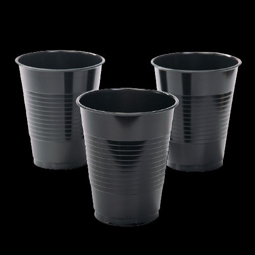 16 Oz Black Plastic Cups