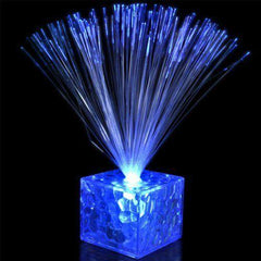 Fiber Optic Centerpiece with Small Clear Blue Base