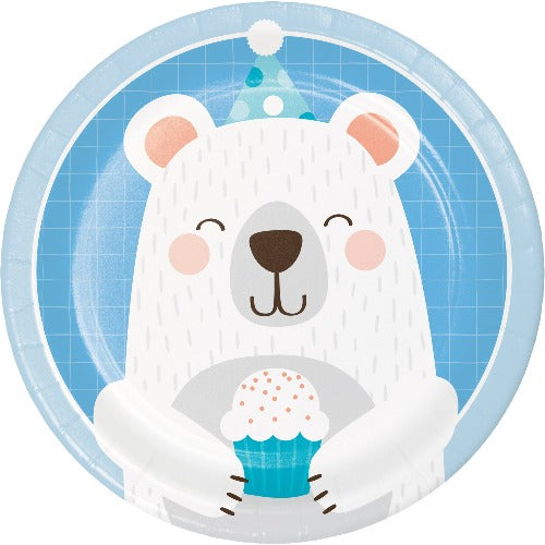 7 Polar Bear Party Dessert Plates