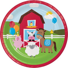 7" Farm Party Dessert Plates