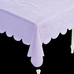 Lavender Scallop Edge Paper Tablecloth