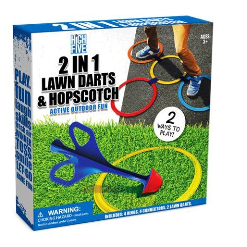 Lawn Darts & Hopscotch 2-in-1 Game Set