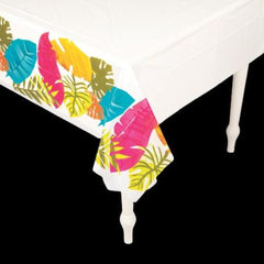 Tropical Leaf Printed Plastic Tablecloth