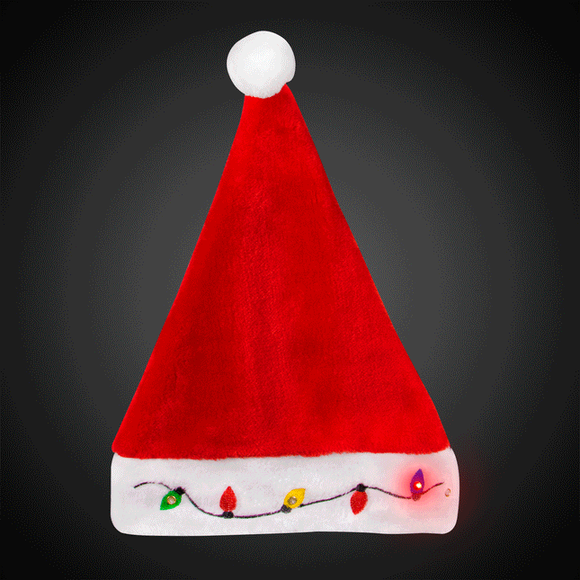 LED Christmas Bulb Santa Hats Retail Hanging Display - 24 Per Pack