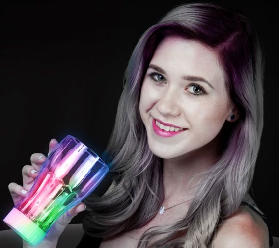 LED Multi-Color Flashing Coke Glass
