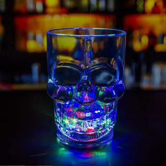LED Light Up Flashing 14 Oz Skull Mug - Multicolor