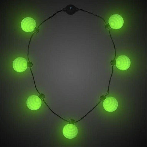 LED Light Up Green Ball Necklace