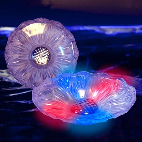 LED Multi-Color Light Up Small Round Flower Plate