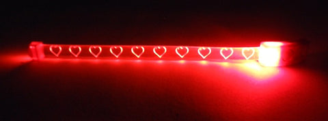 LED Red Bracelet with Hearts