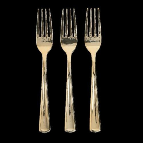 Premium Metallic Gold Plastic Forks