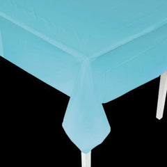 Light Blue Rectangle Plastic Tablecloth