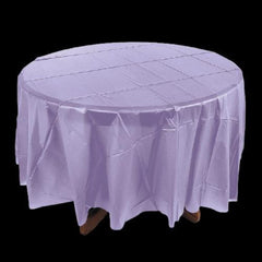 Lilac Round Plastic Tablecloth