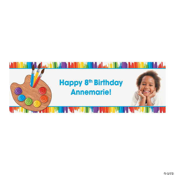 Little Artist Party Photo Custom Banner - Medium