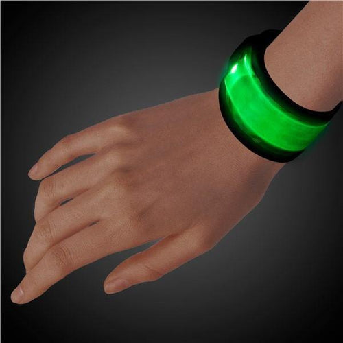 LED Light Up Green Slap Bracelet