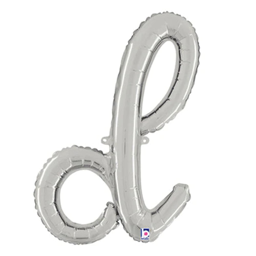 24  Script Letter  D  Silver (Air-Fill Only)