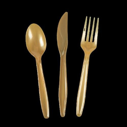 Gold Color Plastic Cutlery Sets