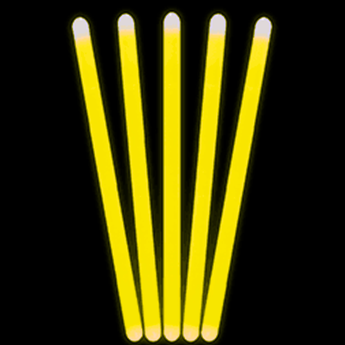 12 Inch Premium Yellow Jumbo Glow Sticks - Pack of 10