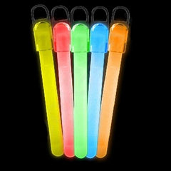 6 Inch Slim Glow Sticks With Lanyards - Pack of 12 Glowsticks