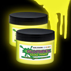 Glominex Glow Paint 4 oz Jar Yellow