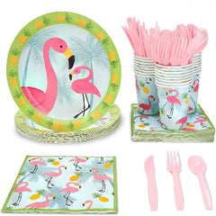 Flamingo Birthday Summer Luau Hawaiian Party Supplies