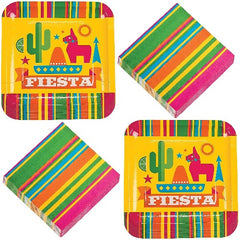 Fiesta Party Dinner Plates and Luncheon Napkins