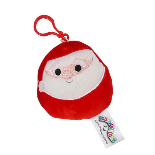 4 Inch Holiday Squishmallows Santa Plush Clip On