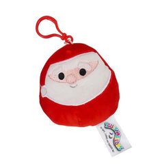 4 Inch Holiday Squishmallows Santa Plush Clip On