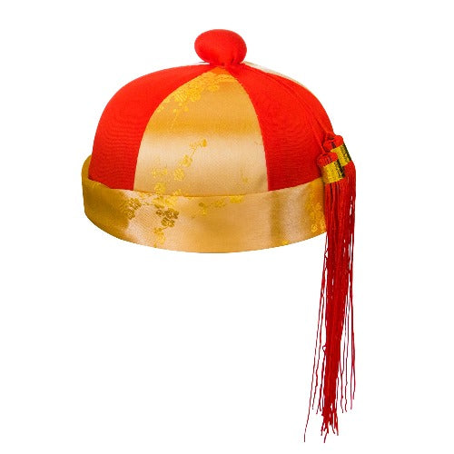 Red & Gold Mandarin Hat