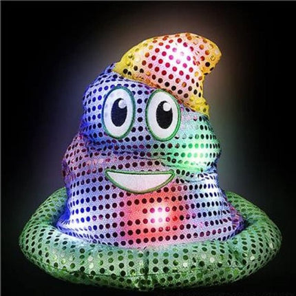 Led Mardi Gras Sequin Poop Hat