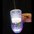 LED Light Up 22 Oz Mason Jar With Lid & Straw