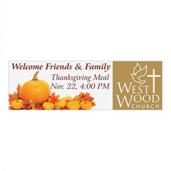 Happy Thanksgiving Photo Custom Banner - Medium