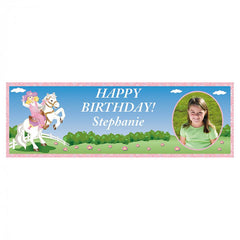 Pink Cowgirl Party Photo Custom Banner - Small