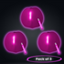 12 Inch Glow in The Dark Pink Beach Balls - Pack of 3
