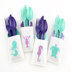 Mermaid Party Cutlery Bag Set