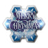 Merry Christmas Snowflake LED Flashing Light Pin