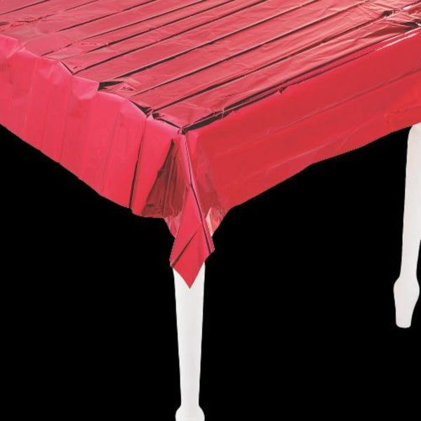 Metallic Red Foil Tablecloth