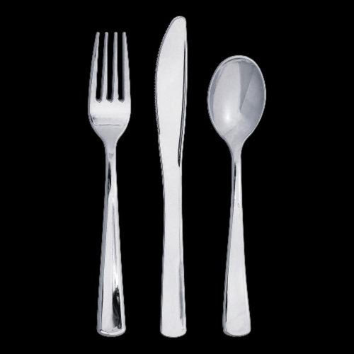 Metallic Silver Assorted Cutlery Set